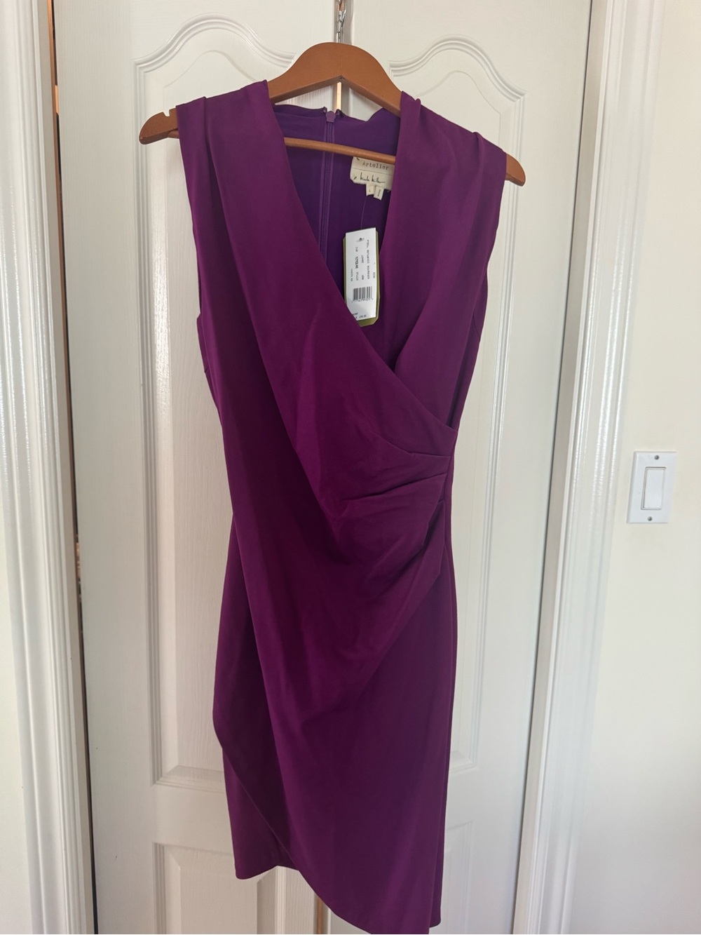 Nicole Miller Artelier Sleeveless Draped Midi Dress